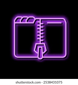 archive folder neon light sign vector. archive folder illustration