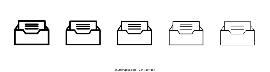 Ícone de pastas de arquivo morto ilustração plana definir logotipo