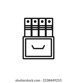 Archive folders icon Isolated flat vector in outline