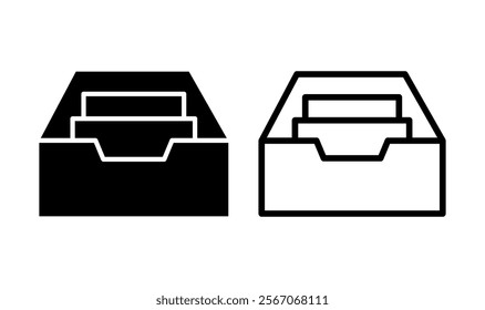 Archive folders icon logo design. Document vector icon. Archive storage icon.