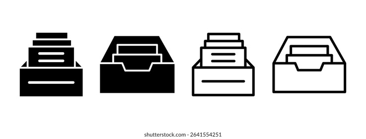 Archive folders icon logo design. Document vector icon. Archive storage icon.