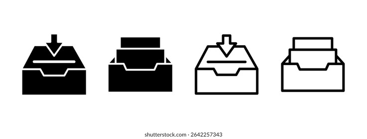 Archive folders icon logo design. Document vector icon. Archive storage icon.
