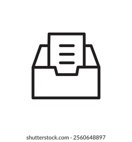 Archive folders icon Outline vector for web ui