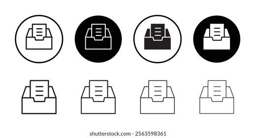 Archive folders icon Outline vector for web ui