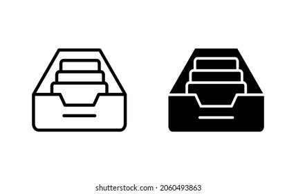 Archive folders icon set. Document vector icon. Archive storage icon.