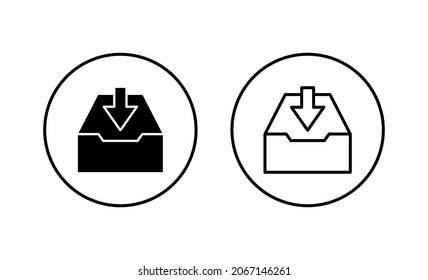 Juego de iconos de carpetas de archivo. Icono del vector del documento. Icono de almacenamiento de archivo.