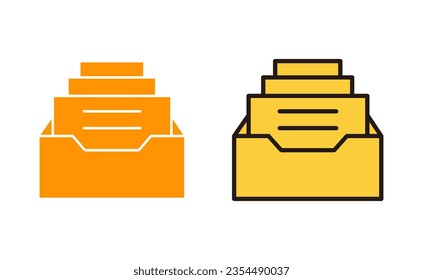 Archive folders icon set for web and mobile app. Document vector icon. Archive storage icon.