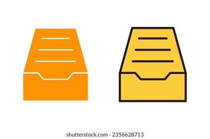 Archive folders icon set for web and mobile app. Document vector icon. Archive storage icon.