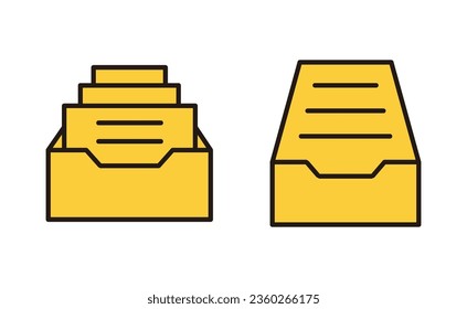Archive folders icon set for web and mobile app. Document vector icon. Archive storage icon.