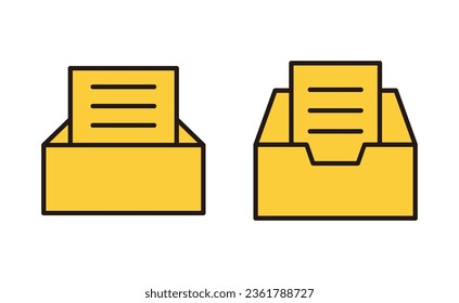 Archive folders icon set for web and mobile app. Document vector icon. Archive storage icon.