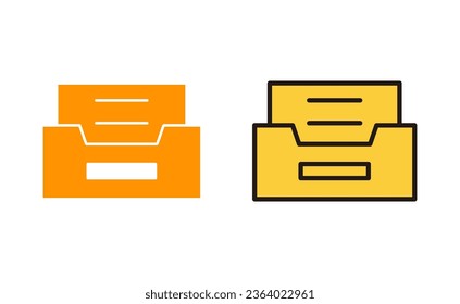 Archive folders icon set for web and mobile app. Document vector icon. Archive storage icon.