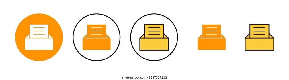 Archive folders icon set for web and mobile app. Document vector icon. Archive storage icon.