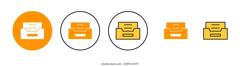 Archive folders icon set for web and mobile app. Document vector icon. Archive storage icon.