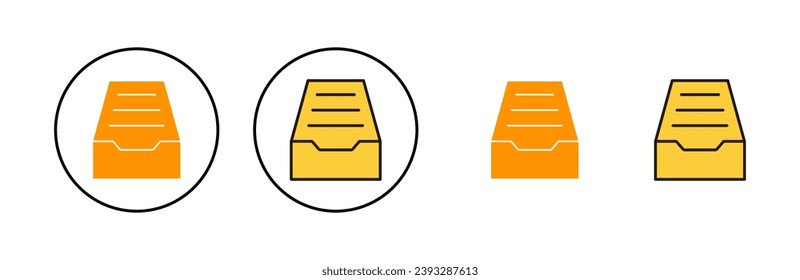Archive folders icon set for web and mobile app. Document vector icon. Archive storage icon.