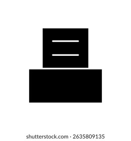 Símbolo do ícone de pastas de arquivo morto para aplicativos e sites. Ícone de vetor de documento. Ícone de armazenamento de arquivo morto.