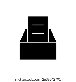 Símbolo do ícone de pastas de arquivo morto para aplicativos e sites. Ícone de vetor de documento. Ícone de armazenamento de arquivo morto.
