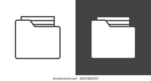 Logotipo de ilustração do símbolo de ícone de pastas de arquivo