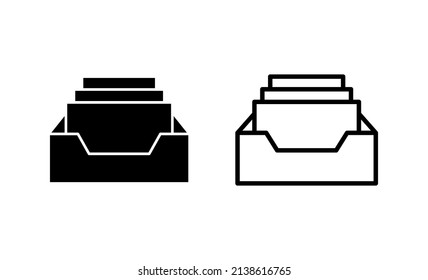 Archive folders icon vector. Document vector icon. Archive storage icon.