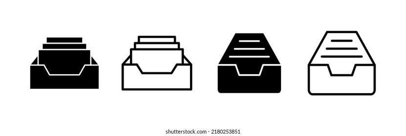 Archive folders icon vector. Document vector icon. Archive storage icon.