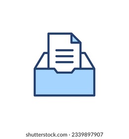 Vector de iconos de carpetas de archivo. Icono del vector del documento. Icono de almacenamiento de archivo.