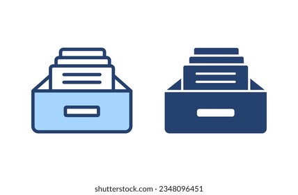 Archive folders icon vector. Document vector icon. Archive storage icon.