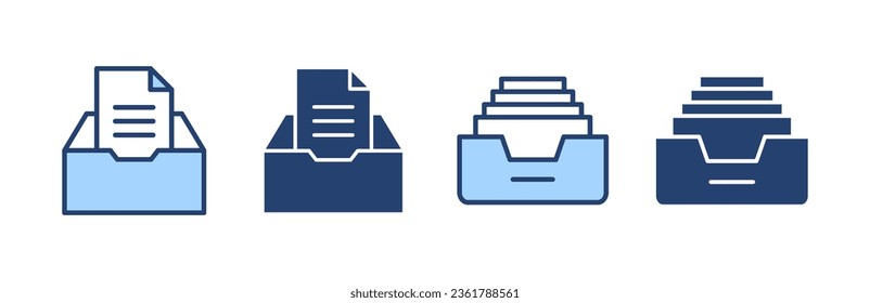 Archive folders icon vector. Document vector icon. Archive storage icon.