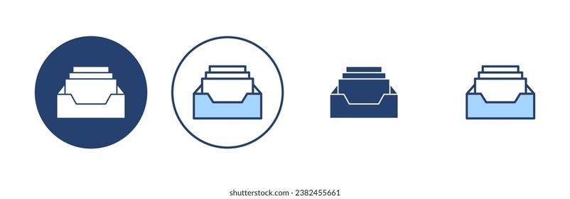 Archive folders icon vector. Document vector icon. Archive storage icon.