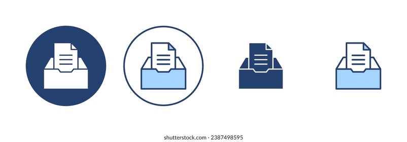 Archive folders icon vector. Document vector icon. Archive storage icon.