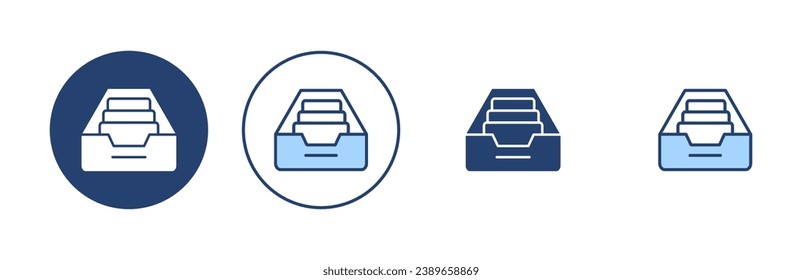 Archive folders icon vector. Document vector icon. Archive storage icon.