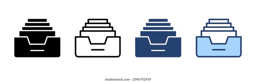 Archive folders icon vector. Document vector icon. Archive storage icon.