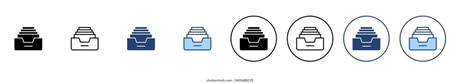 Archive folders icon vector. Document vector icon. Archive storage icon.