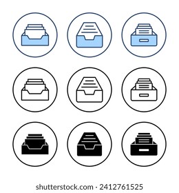 Archive folders icon vector. Document vector icon. Archive storage icon.