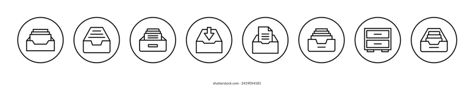 Archive folders icon vector. Document vector icon. Archive storage icon.