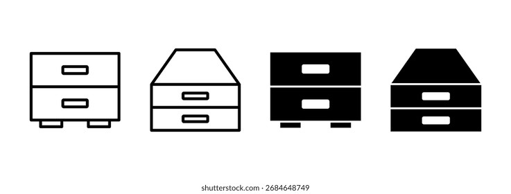 Vetor de ícone de pastas de arquivo morto. Ícone de vetor de documento. Ícone de armazenamento de arquivo morto.