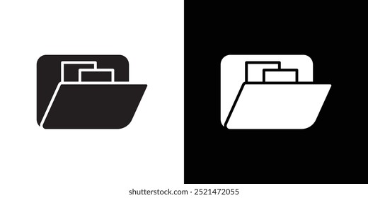 Archive folders icon Vector flat thin line illustration