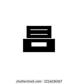 Ilustración vectorial de iconos de carpetas de archivo. Icono del vector del documento. Icono de almacenamiento de archivo.