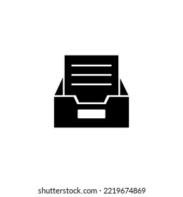 Ilustración vectorial de iconos de carpetas de archivo. Icono del vector del documento. Icono de almacenamiento de archivo.