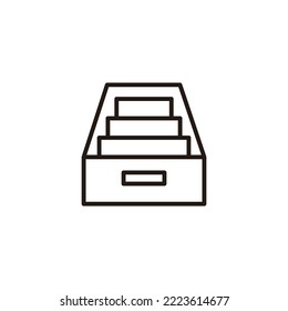 Ilustración vectorial de iconos de carpetas de archivo. Icono del vector del documento. Icono de almacenamiento de archivo.