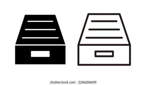 Archive folders icon vector illustration. Document vector icon. Archive storage icon.