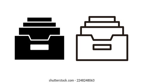Archive folders icon vector illustration. Document vector icon. Archive storage icon.