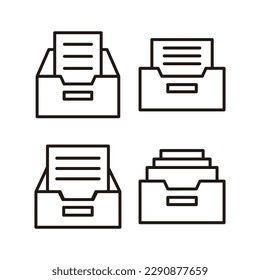 Archive folders icon vector illustration. Document vector icon. Archive storage icon.
