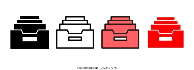 Archive folders icon vector illustration. Document vector icon. Archive storage icon.