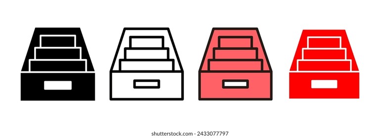 Archive folders icon vector illustration. Document vector icon. Archive storage icon.