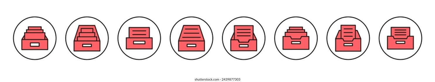 Archive folders icon vector illustration. Document vector icon. Archive storage icon.