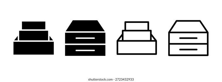 Ilustración vectorial de ícono de carpetas de Archivar. Icono de Vector de documento. Archivar icono de almacenamiento.