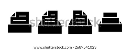 Archive folders icon vector illustration. Document vector icon. Archive storage icon.
