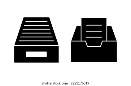 Archivar carpetas vectorial de icono para aplicaciones web y móviles. Icono del vector del documento. Icono de almacenamiento de archivo.