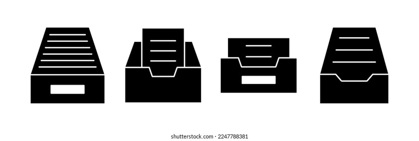 Archive folders icon vector for web and mobile app. Document vector icon. Archive storage icon.