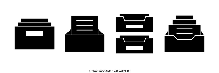 Archive folders icon vector for web and mobile app. Document vector icon. Archive storage icon.