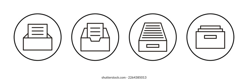 Archive folders icon vector for web and mobile app. Document vector icon. Archive storage icon.